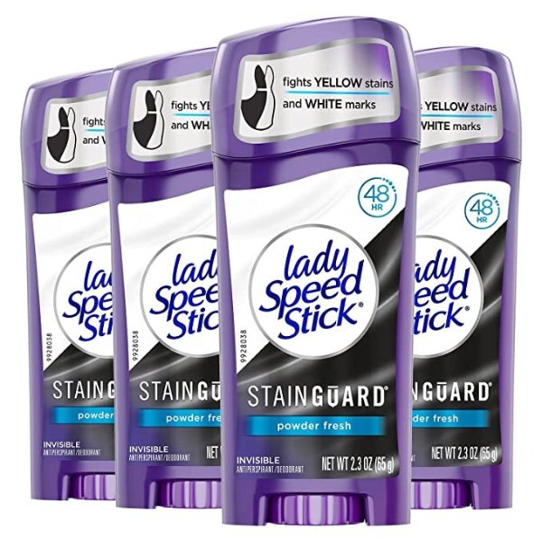 Antiperspirant Deodorant Stainguard Powder Fresh - 2.3 oz (4 Pack)