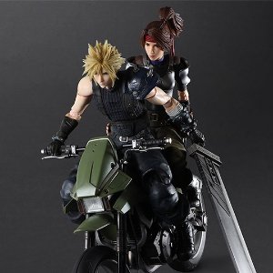 Final Fantasy VII Remake Play Arts Kai Jessie, Cloud & Motorcycle Set