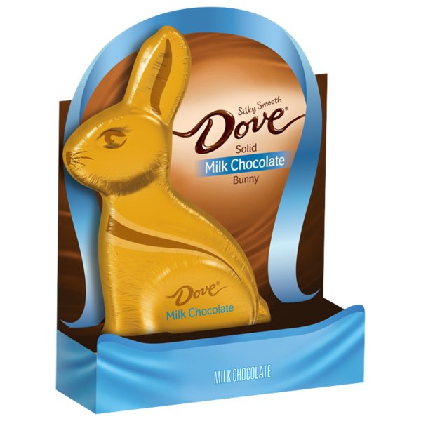 Solid Milk Chocolate Bunny, Easter candy, 4.5 oz.