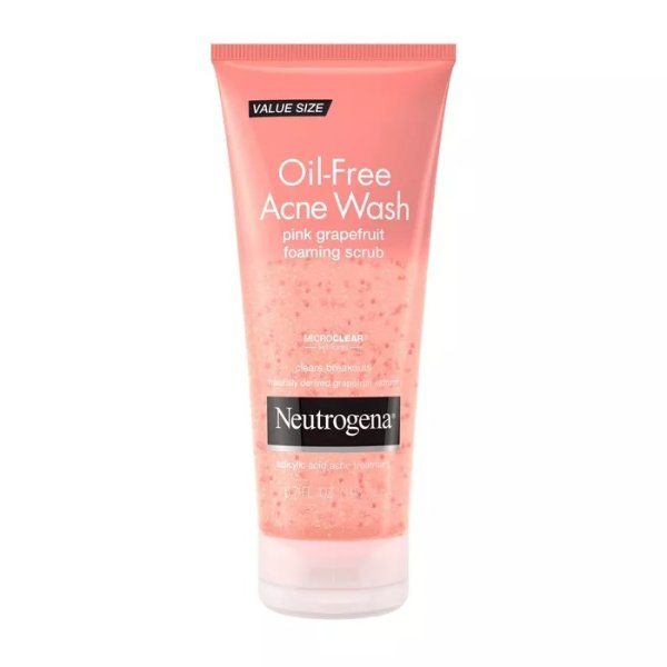 Oil-Free Acne Wash Pink Grapefruit Foaming Scrub - 6.7oz