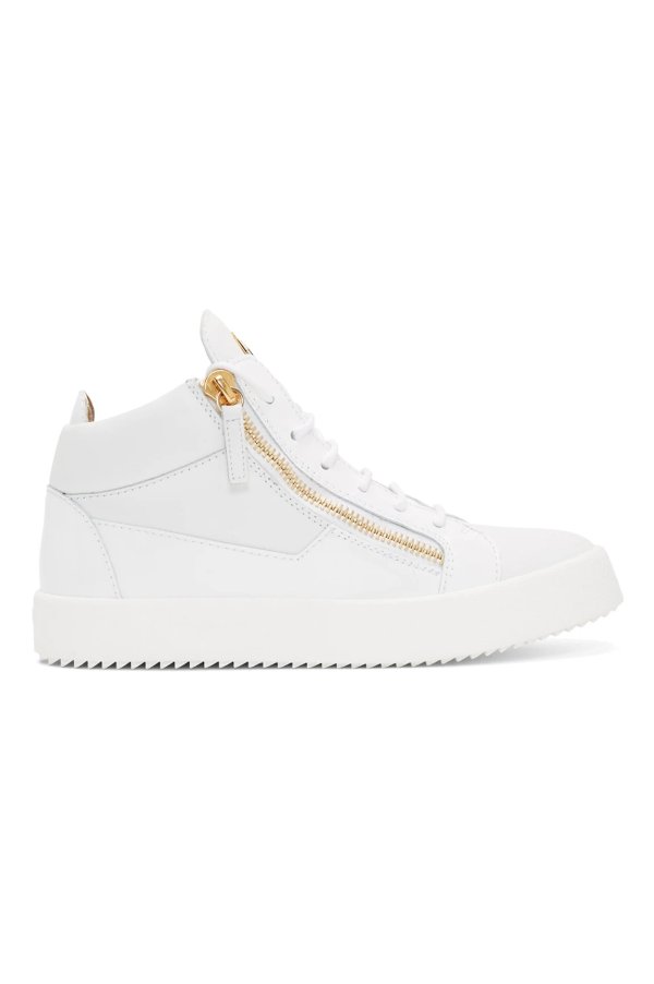 White Kriss High-Top Sneakers
