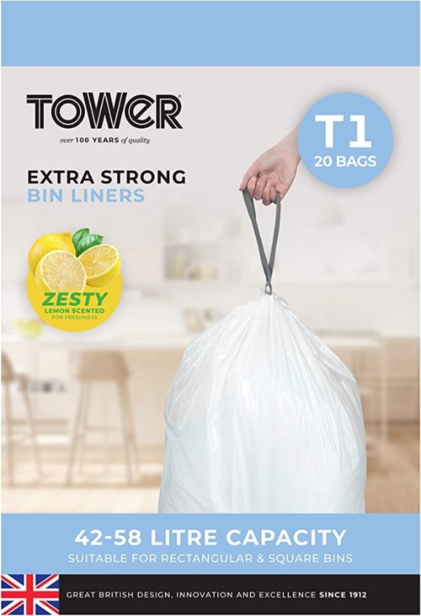 Tower 厨房垃圾袋 42-58L 20个