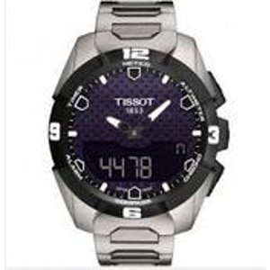 Tissot T-Touch Black Dial Stainless Steel Solar Men's Watch T0914204405100