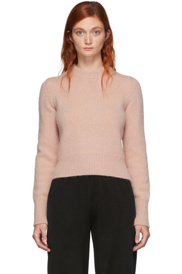 Pink Pullover Alpaca Wool Sweater