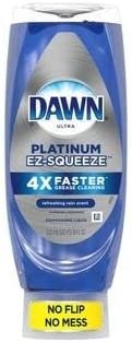 EZ-Squeeze Platinum Dishwashing Liquid Dish Soap, Refreshing Rain Scent, 18 fl oz