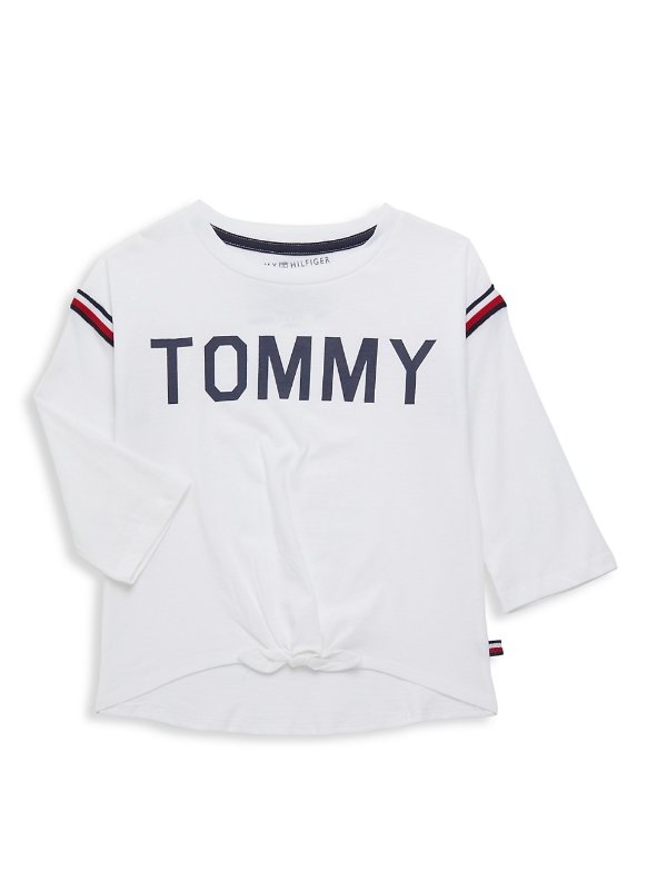 Little Girl's Tommy Tie-Front Cotton T-Shirt