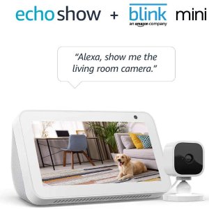 Echo Show 5 + Blink Mini Indoor Smart Security Camera