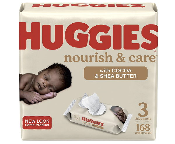 Huggies Nourish & Care Baby Diaper Wipes, 56 Count, Pack of 3