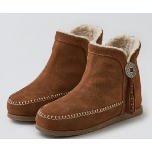 AEO BUTTON MOCCASIN BOOTIE @ American Eagle