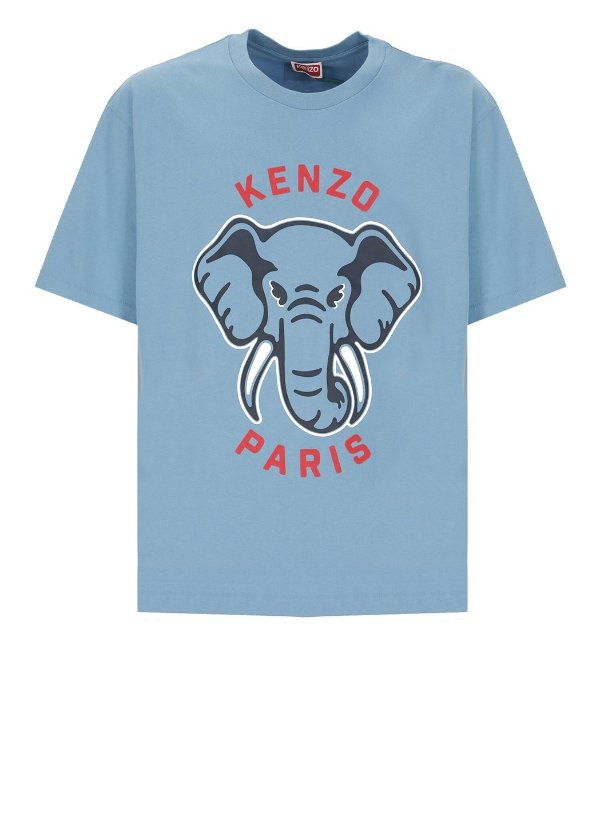 Elephant Printed Crewneck T-Shirt