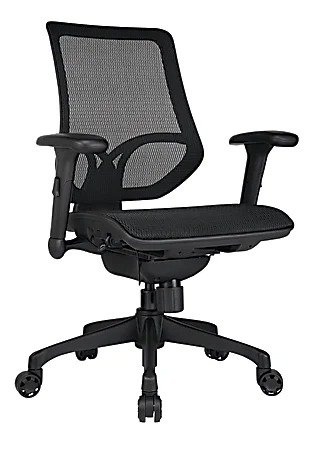 WorkPro 1000 Series Ergonomic MeshMesh Mid Back Task Chair BlackBlack BIFMA Compliant - Office Depot