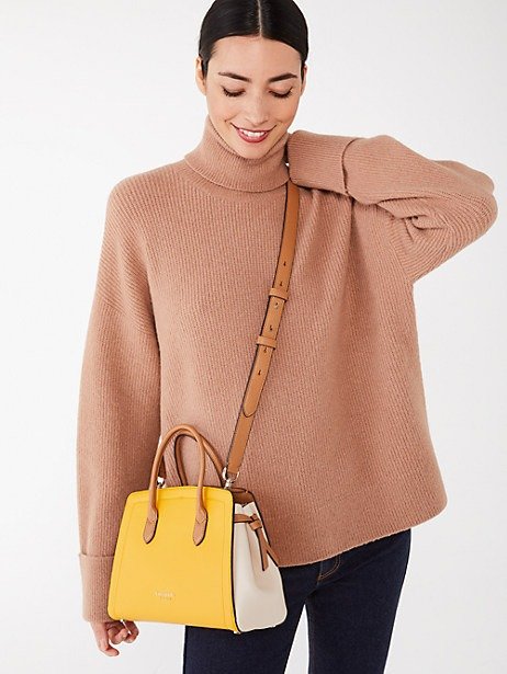 knott colorblocked medium satchel
