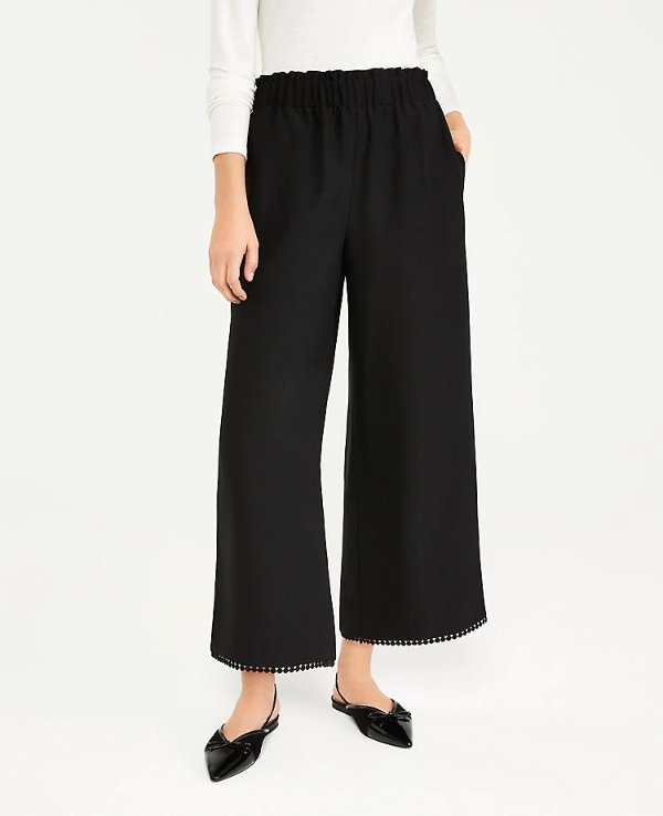 The Bobble Trim Pull On Pant | Ann Taylor