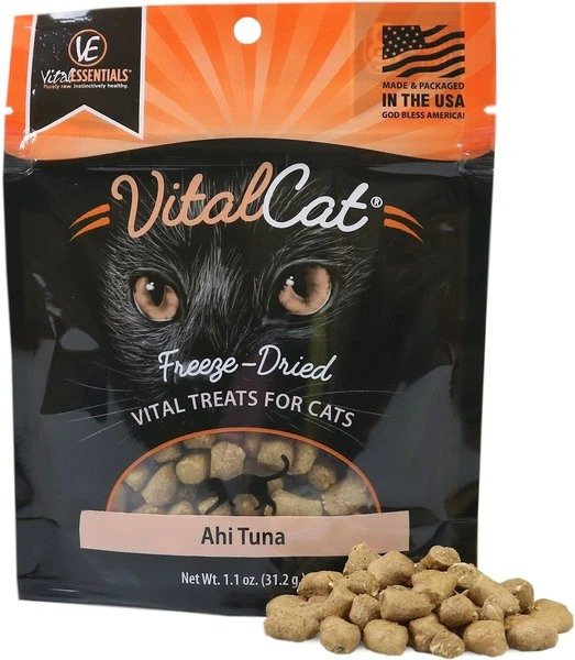 VITAL ESSENTIALS Ahi Tuna Freeze-Dried Cat Treats, 1.1-oz bag - Chewy.com
