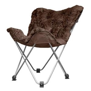 Cocoon Long Hair Faux Fur Butterfly Chair