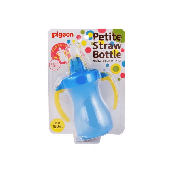 PIGEON Petit Straw Bottle Aqua Blue, 150ml