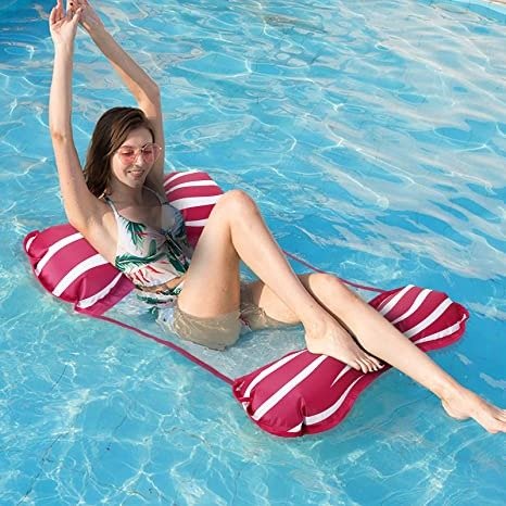 Pool Hammock, Homga 4-in-1 Pool Rafts Swimming Pool Floats Multi-Purpose Inflatable Water Hammock ( Lounge Chair, Saddle,Drifter) Portable Pool Chair