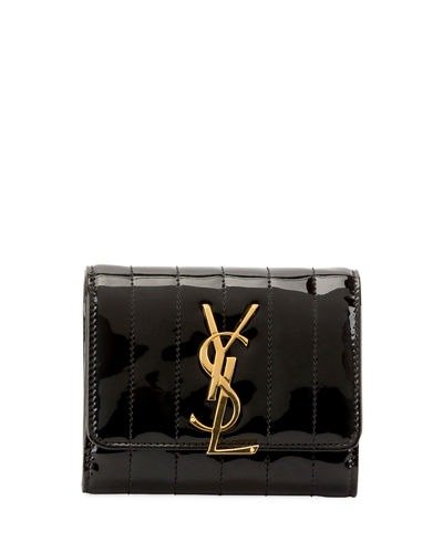 Vicky YSL Monogram Compact Trifold Wallet