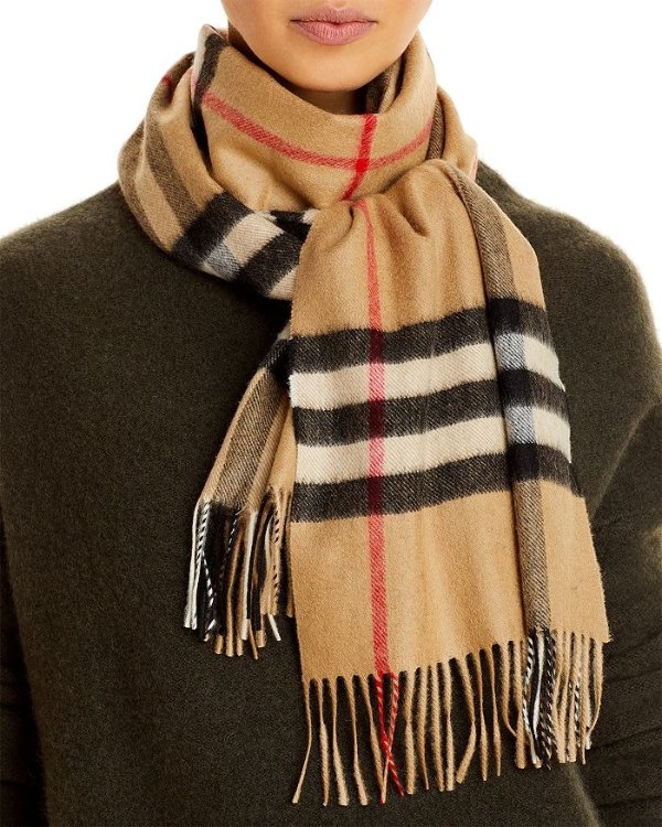 Classic Check Cashmere Scarf 原文Details