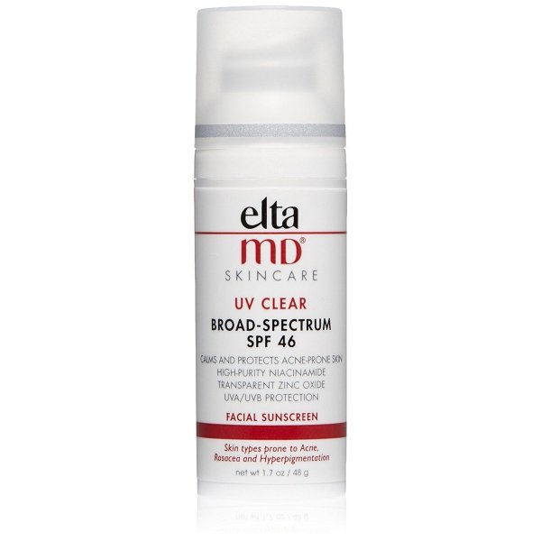 ($36 Value) EltaMD UV Clear Broad-Spectrum Moisturizing Facial Sunscreen, SPF 46, 1.7 Oz
