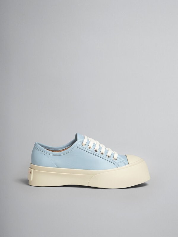 Light blue nappa leather Pablo lace-up sneaker