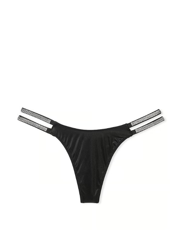 Double Shine Strap Smooth Thong Panty