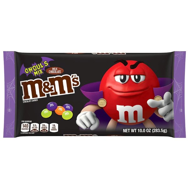 M&M's Ghoul's Mix Milk Chocolate Halloween Candy