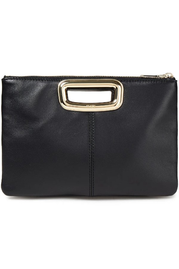Two-tone leather clutch
