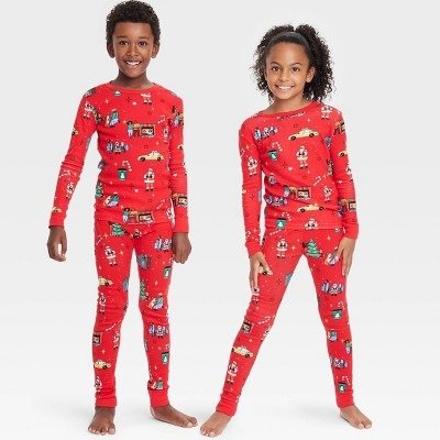 Kids' Holiday City Matching Family Pajama Set - Wondershop™ with Frances Marina Smith Red