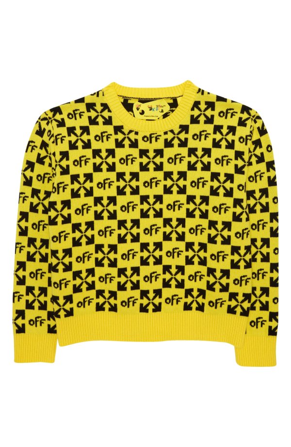 Kids' Monogram Jacquard Cotton Sweater