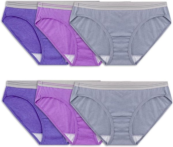 Fruit of the Loom Women's Eversoft Cotton Hipster Underwear, Tag Free & Breathable, Available in Plus Size