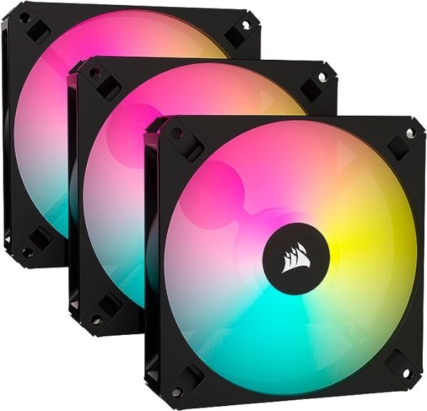 iCUE AR120 RGB Digital 120mm ARGB-Compatible Fans - Triple Fan Kit - Black