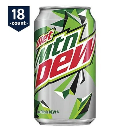 Diet Mountain Dew, 12 oz Cans, 18 Count