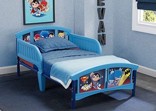 Plastic Toddler Bed, DC Super Friends | Batman | Superman | Cyborg | The Flash | Aquaman