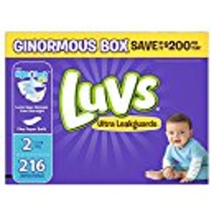 Luvs Ultra Leakguards Diapers Size 2, 216 Count