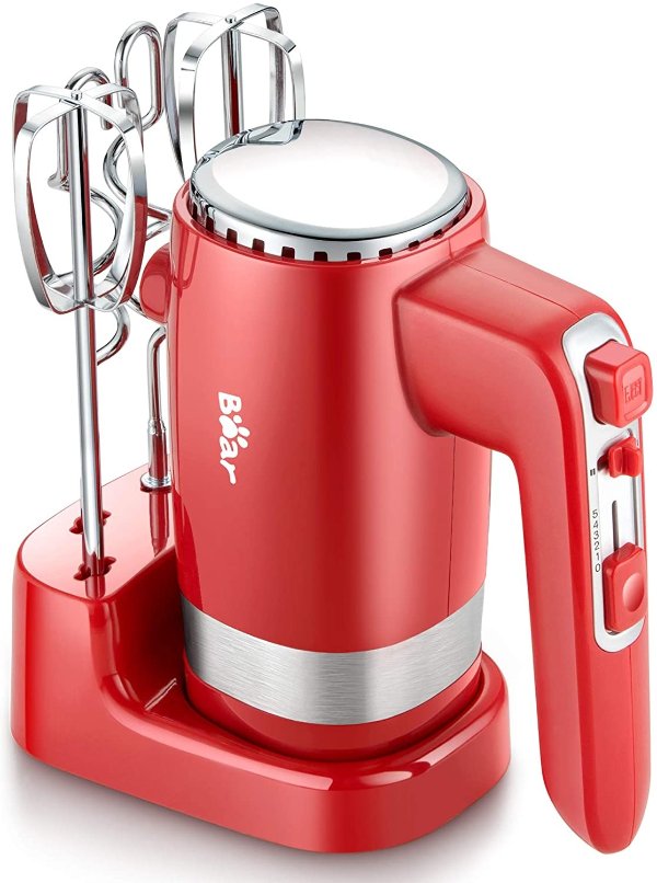 2x5 Speed 300W Electric Hand Mixer with 4 Stainless Steel Accessories