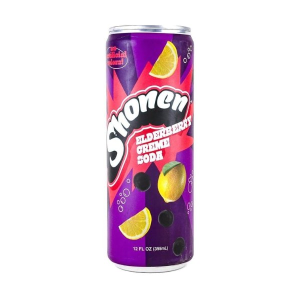 SHONEN SODA Elderberry Creme Soda,12 fl oz
