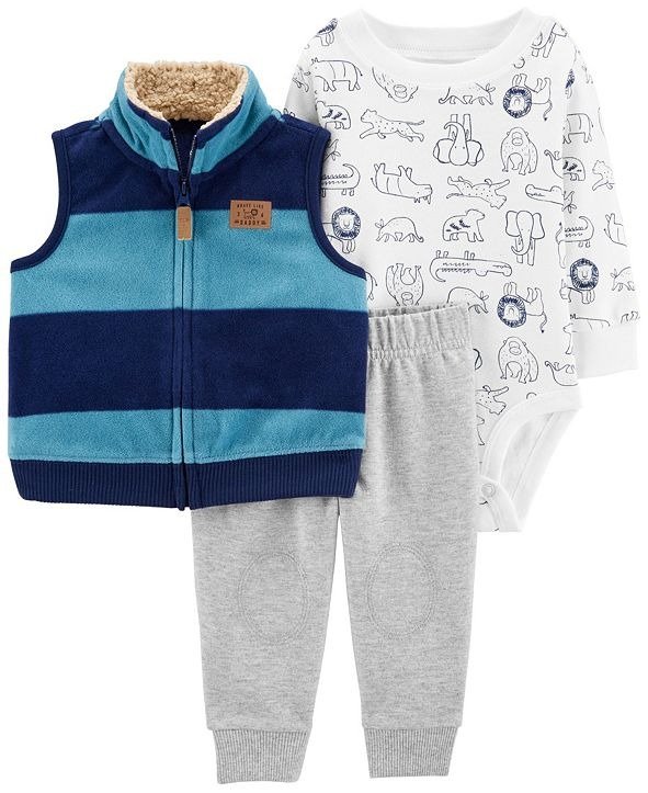Baby Boy 3-Piece Little Vest Set