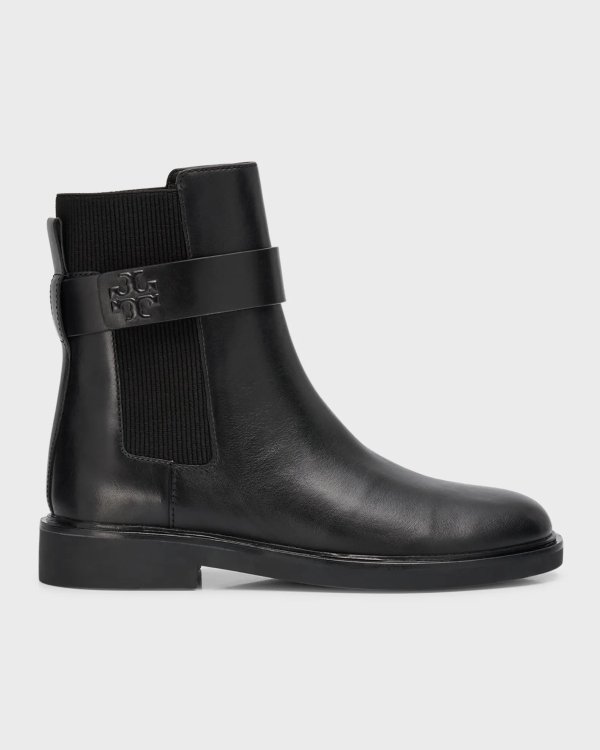 Leather Double T Chelsea Ankle Boots