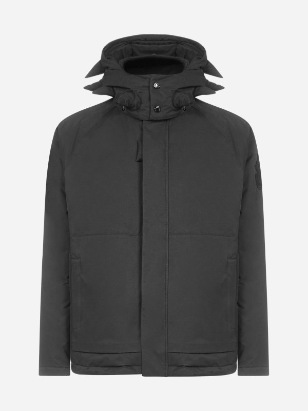 Highclere 3D-spikes hooded cotton down jacket
