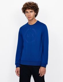 SWEATSHIRT WITH MACRO CONTRAST LOGO, Sweatshirt for Men | A|X Online Store