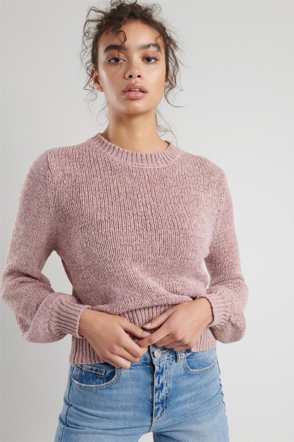 Online Only | Bubble Sleeve Knit Sweater
