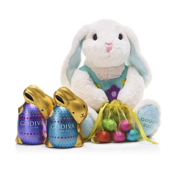 兔兔毛绒玩具+复活节巧克力套装