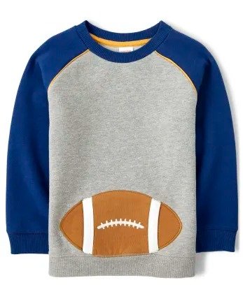 Boys Long Raglan Sleeve Embroidered Football Fleece Sweatshirt - Future MVP | Gymboree