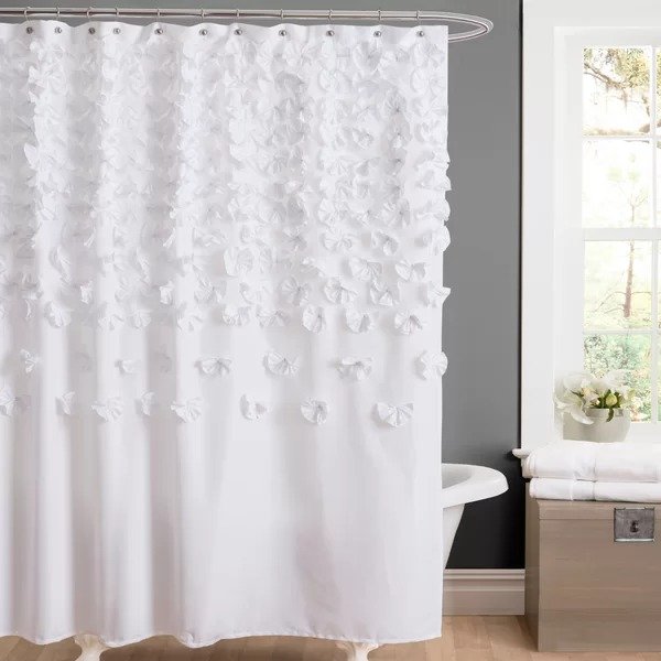 Rieke Polyester Floral Single Shower CurtainRieke Polyester Floral Single Shower CurtainQuestions & AnswersShipping & ReturnsMore to Explore