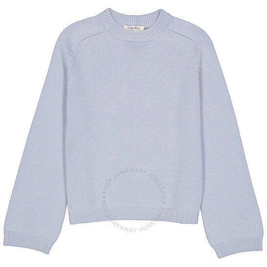 Ladies Pagella Sky Blue Wool And Cashmere Yarn Jumper