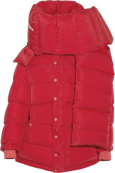 Oversized quilted shell down jacket