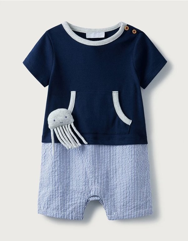 Octopus Jersey Romper with Toy | View All Baby | The White Company