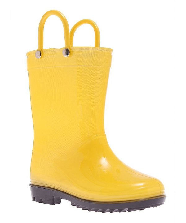 Yellow & Black Rain Boot - Kids