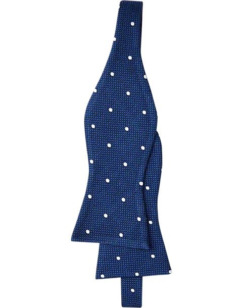 Blue Dot Self-Tie Bow Tie